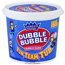 Dubble bubble bubble gum fun Team tub-165ct 26.2oz (059642161235)